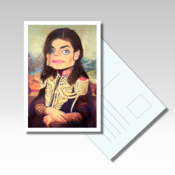 Carte postale Tableau Michael Jackson Joconde