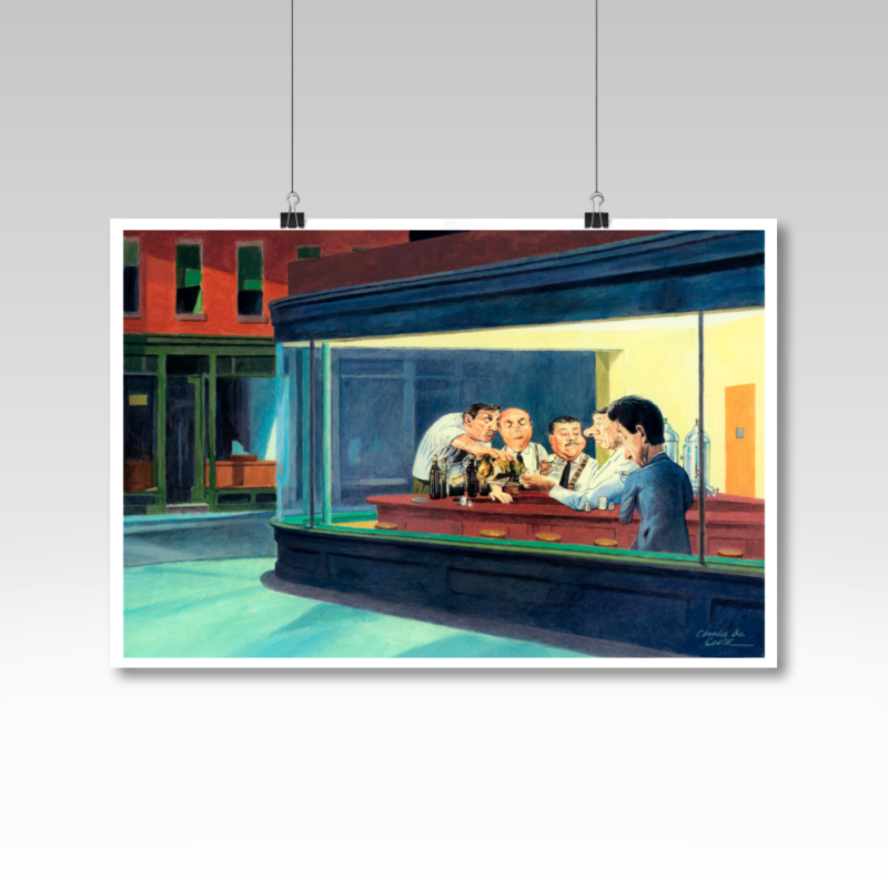 Fine art Tableau Tontons Nighthawks